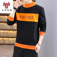 公牛乐途2020秋季长袖T恤男士卫衣加绒保暖体恤打底衫潮流秋衣帅气秋装上衣服