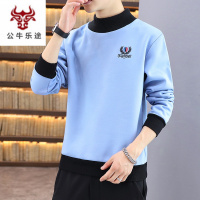 公牛乐途2020秋季长袖T恤男士卫衣半高领秋衣初中高中学生加绒加厚秋装上衣服