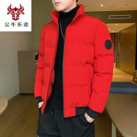 公牛乐途2020冬季男款羽绒棉服本命年红色棉衣外套韩版面包服大码加厚保暖棉袄
