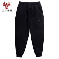 公牛乐途2020加肥加大工装裤男宽松胖人休闲裤秋季胖子裤子肥胖男裤潮大码男装