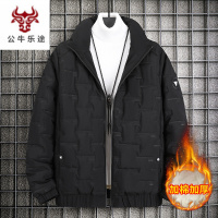 公牛乐途2020男士加肥大码棉服秋冬季外套潮流加绒加厚短款棉袄潮牌冬装棉衣男