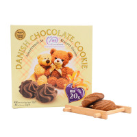 马拉西亚进口食品 麦阿思巧克力味小熊松脆曲奇饼干 110g/盒 零食小吃 休闲方便零食 糕点饼干