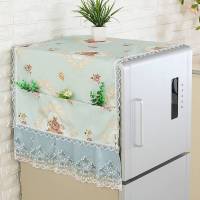 欧花蓝 单开门53*130cm 冰箱盖布防尘罩单开对双开冰箱罩盖布巾蕾丝冰箱巾罩棉麻布艺