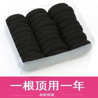 中号黑色(约4CM) 100根袋装 5/200高弹力毛巾圈韩版头绳无接缝橡皮筋扎头成人女简约饰品
