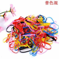 经典生彩色大号 2000个[送拉发针] 扎头橡皮筋头绳一次性小皮筋儿童黑色头饰女童圈宝宝皮筋