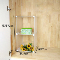 1列2层加深款（带背板） 衣柜隔板分层收纳架宿舍柜内置物架寝室衣橱隔层隔断储物架