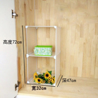 1列2层宽32厘米（不带背板） 衣柜隔板分层收纳架宿舍柜内置物架寝室衣橱隔层隔断储物架