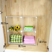 2列2层普通款(带背板) 衣柜隔板分层收纳架宿舍柜内置物架寝室衣橱隔层隔断储物架