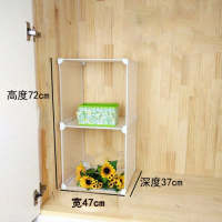 加宽1列2层普通款(带背板) 衣柜隔板分层收纳架宿舍柜内置物架寝室衣橱隔层隔断储物架