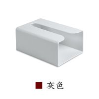 灰色[2个装] 纸巾盒家用免打孔厕所纸架卫生间置物架橱柜厨房抽纸盒餐巾纸壁挂