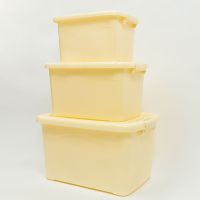 彩色米[收藏店铺优先发货] 小号长27.5宽20高16.5厘米 [破损包赔]透明收纳箱塑料特大号小号收纳盒加厚衣服玩具收