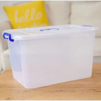 透明[收藏优先发货] 大号[39*28*21厘米] 收纳箱塑料特大号小号手提玩具衣服被子箱子加厚车载家用储物箱