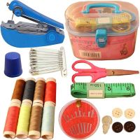 针线盒37件+缝纫机+7卷线 [配件可选]大号针线盒套装便携针线包家用小型迷你手动缝纫机