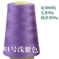 浅紫色61号(2卷) 缝纫线3000码宝塔线402高速涤纶线 缝衣服装线家用缝纫机线平车线
