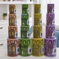 超大号欧元(不可取) 创意儿童礼品铁皮带锁存钱罐学生储蓄罐生日卡通防摔储钱罐