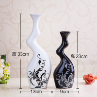 牛腿大白小黑 创意摆件家居饰品酒柜装饰品客厅卧室陶瓷工艺品结婚天鹅摆设