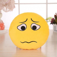 委屈 50厘米 创意表情抱枕公仔搞怪滑稽表情包靠垫插手毛绒玩具暖手捂抱枕