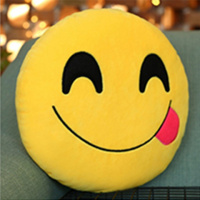 微笑 暖手版30厘米 创意表情抱枕公仔搞怪滑稽表情包靠垫插手毛绒玩具暖手捂抱枕
