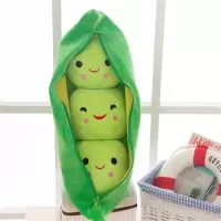 绿豆 25厘米迷你款 豆角抱枕创意豌豆毛绒玩具布娃娃公仔靠垫抱枕娃娃卡通豌豆荚