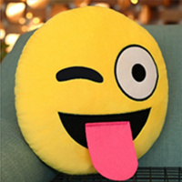调皮 直径20厘米 创意表情抱枕公仔搞怪滑稽表情包靠垫插手毛绒玩具暖手捂抱枕