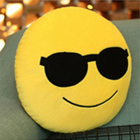 酷 直径32厘米 创意表情抱枕公仔搞怪滑稽表情包靠垫插手毛绒玩具暖手捂抱枕