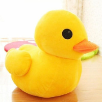 黄色 10厘米 可爱大鸭公仔抱枕创意毛绒玩具玩偶布娃娃 生日女生