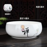 禅静-7 水仙花水培铜钱花盆陶瓷碗莲睡莲荷花无孔容器清仓水养的器皿