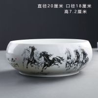 马到成功 水仙花水培铜钱花盆陶瓷碗莲睡莲荷花无孔容器清仓水养的器皿