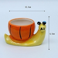 蜗牛 默认 卡通趣味花盆陶瓷容器花卉 仙人球 多肉植物可爱小花盆