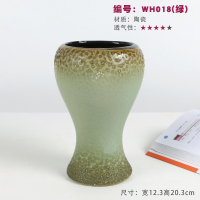 WH018绿 多肉花盆陶瓷容器大号老桩花盆法师植物粗陶绿植物肉肉创意盆栽