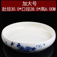 加大号-青花瓷富贵牡丹 大号陶瓷水培花盆无孔水仙花盆铜钱睡碗莲水培容器特大号多肉盆