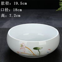 铜钱草白盆 大 无孔铜钱花盆陶瓷清仓水仙睡莲碗莲荷花水培容器多肉特大号盆栽