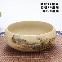 粗陶小乔-8 大 无孔铜钱花盆陶瓷清仓水仙睡莲碗莲荷花水培容器多肉特大号盆栽