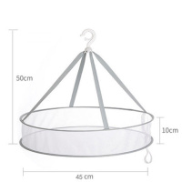 外贸加厚蜂窝网小号[单层灰色] 晒衣篮晾衣阳台多功能衣架衣服平铺的兜羊毛衫内衣专用晾晒