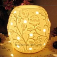 038浮雕繁花送2灯2油GD 助睡眠香薰灯加热炉琉璃熏香器香熏机蒸汽恒温炉子扩散器无火