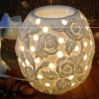 048玫瑰送2灯泡2油QS 助睡眠香薰灯加热炉琉璃熏香器香熏机蒸汽恒温炉子扩散器无火