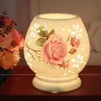 浪漫玫瑰送2灯泡2精油NP 助睡眠香薰灯加热炉琉璃熏香器香熏机蒸汽恒温炉子扩散器无火