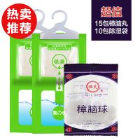 15包樟脑丸+10包除湿袋 驰衣柜樟脑丸防蛀驱虫樟脑球衣物防虫厕所除臭味芳香卫生球