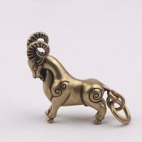 古铜尾挂公山羊 +小圈 纯铜铜十二生肖鼠牛虎兔龙蛇马羊猴鸡狗猪小挂件创意生日礼品