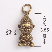 古铜猴 +3厘米钥匙圈 纯铜铜十二生肖鼠牛虎兔龙蛇马羊猴鸡狗猪小挂件创意生日礼品