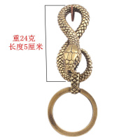 蛇挂钩 +小圈 纯铜铜十二生肖鼠牛虎兔龙蛇马羊猴鸡狗猪小挂件创意生日礼品