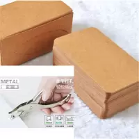 6盒600张+打孔器+5个铁环 白色卡纸(100张/盒) [100张/盒]空白小卡片diy纯色牛皮纸单词卡迷你卡纸明