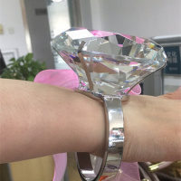 80普通+环+木盒 水晶超大钻戒 钻石大戒指 婚庆布景道具情人节礼品求婚结婚纪念品