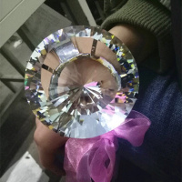 80钻+环+木盒+刻字 水晶超大钻戒 钻石大戒指 婚庆布景道具情人节礼品求婚结婚纪念品