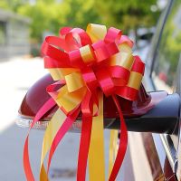 大号花球-红金 50朵 婚庆用品婚车拉花彩带装饰车把手花婚车车队拉花装饰结婚用品大全