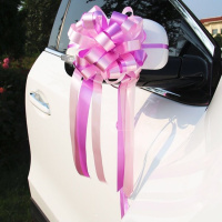 特大号花球-粉紫 50朵 婚庆用品婚车拉花彩带装饰车把手花婚车车队拉花装饰结婚用品大全