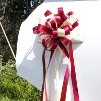 特大号花球-酒红 50朵 婚庆用品婚车拉花彩带装饰车把手花婚车车队拉花装饰结婚用品大全