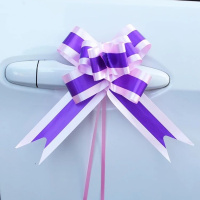 蝴蝶拉花-粉加紫 50朵 婚庆用品婚车拉花彩带装饰车把手花婚车车队拉花装饰结婚用品大全