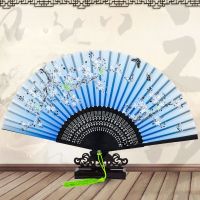 蝶舞飘絮 收藏商品优先发货 古风丝布女折叠扇子中国古典日式古风舞蹈演出女式流苏随身折叠小