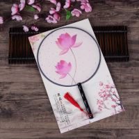 斑纹双荷 单面团扇宫扇圆形女式扇子古代古典宫廷舞蹈扇复古风汉服扇装饰扇